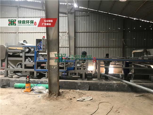 帶式壓濾機肇慶沙場泥漿處理工程 3
